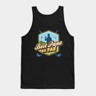 Best Papa by Par Father's Day Dad Golf Tank Top